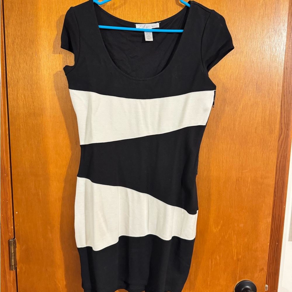 INC Black & White mini dress